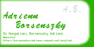 adrienn borsenszky business card